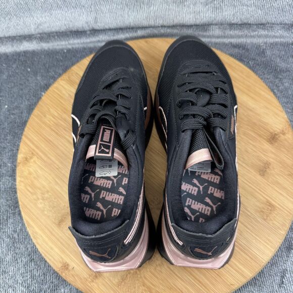 Puma Shoes Womens Size 7 Black Rose Gold Platform Casual Sneakers 381615-04 - Picture 5 of 10